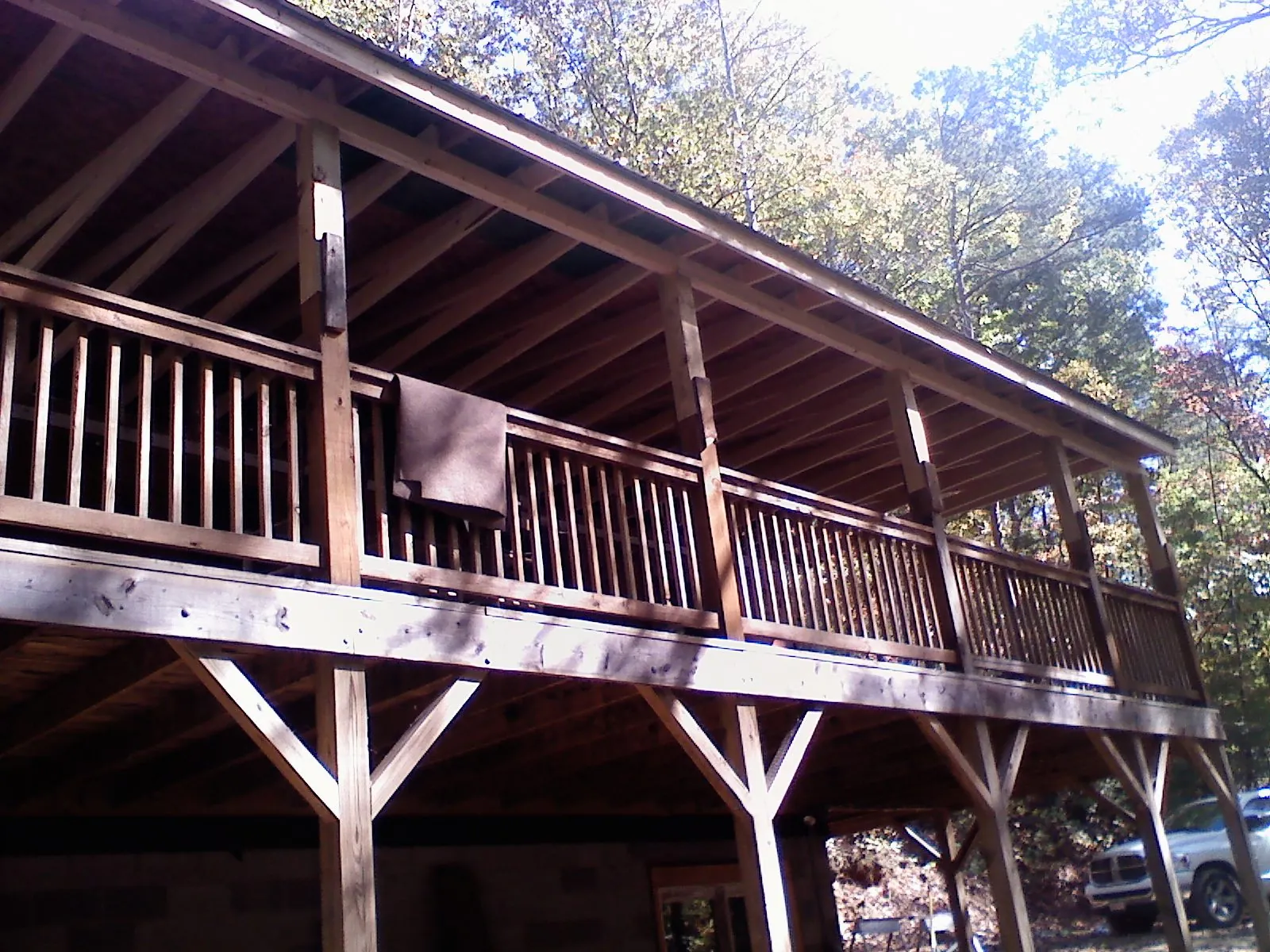Timber framing under a new elevated porch and deck — Roof Leak Repair in Marina by Roofing Brothers